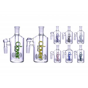 14mm Clover Glass 90 Angle Button Style Perc Ash Catcher [WPG-12]